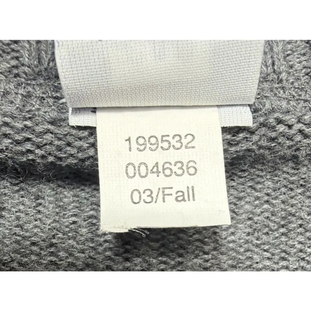 Vintage Y2K GAP Pullover 100% Cotton Sweater XL Gray neck Preppy Minimalist 2003